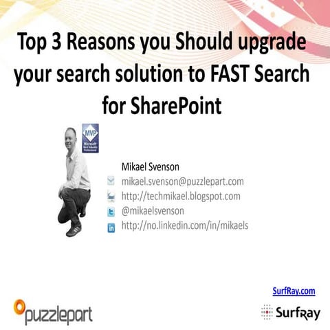 Top 3 Reasons You Should Upgrade Your Search Solution to FAST Search for Shar...