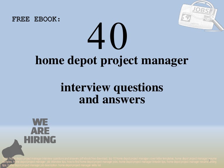 Top 40 home depot project manager interview questions and answers pdf…