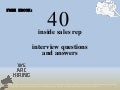 Top 40 inside sales rep interview questions and answers pdf ebook free download
