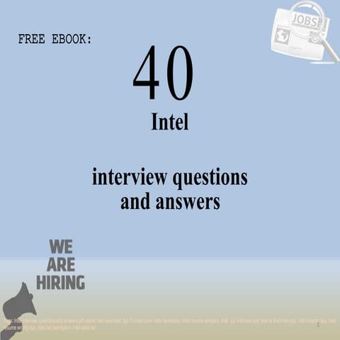 Top 40 intel interview questions and answers pdf ebook free download