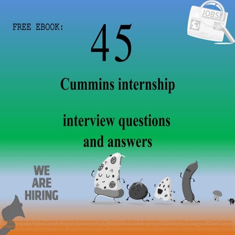 Top 45 cummins internship interview questions and answers pdf