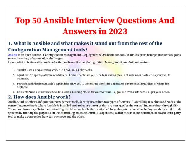 Top 50 Ansible Interview Questions And Answers in 2023.pdf