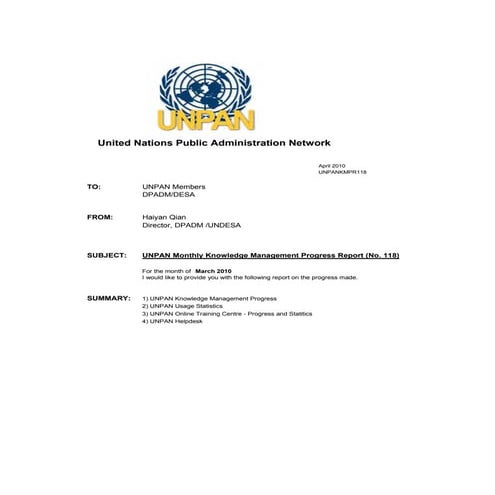 United Nations Public Administration Network | PDF