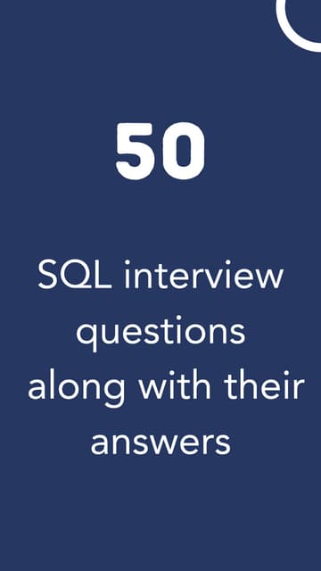 Top 50 SQL Interview Questions and Answer.pdf | Databases | Computer ...