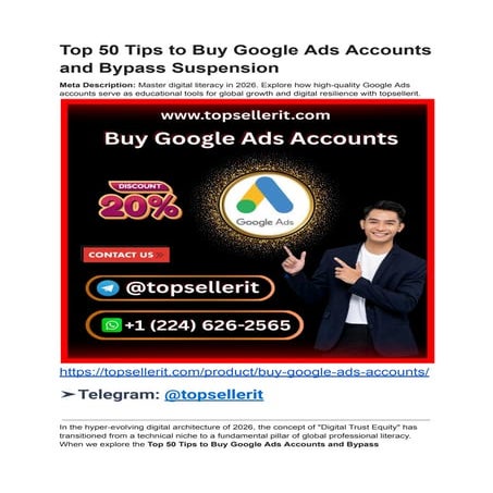 Top 50 Tips to Buy Google Ads Accounts and Bypass Suspension for ...