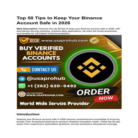 Comprehensive 2026 Guide to Securing Your Binance Account Against ...