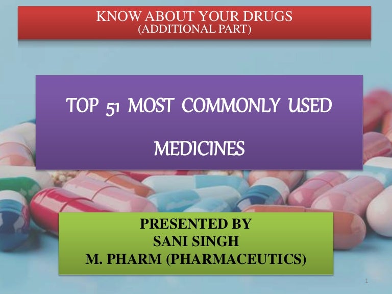 Top 51 most commonly used medicines