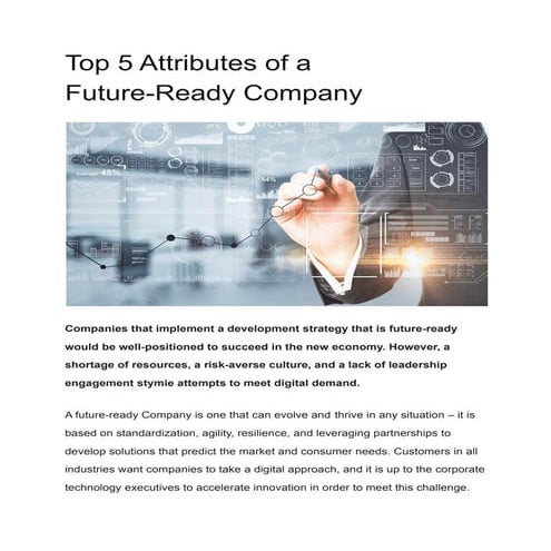 Top 5 attributes of a future ready company