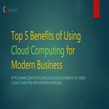 Top 5 benefits of using cloud computing for business