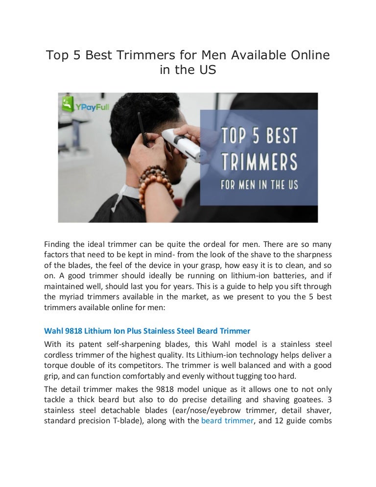 trimmers for men online