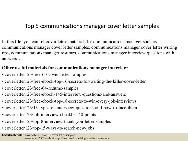 pr manager cover letter