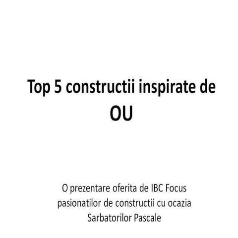 Top 5 Constructii Inspirate De Ou