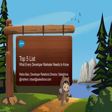 Five Things every Developer Marketing Needs to Know | PDF