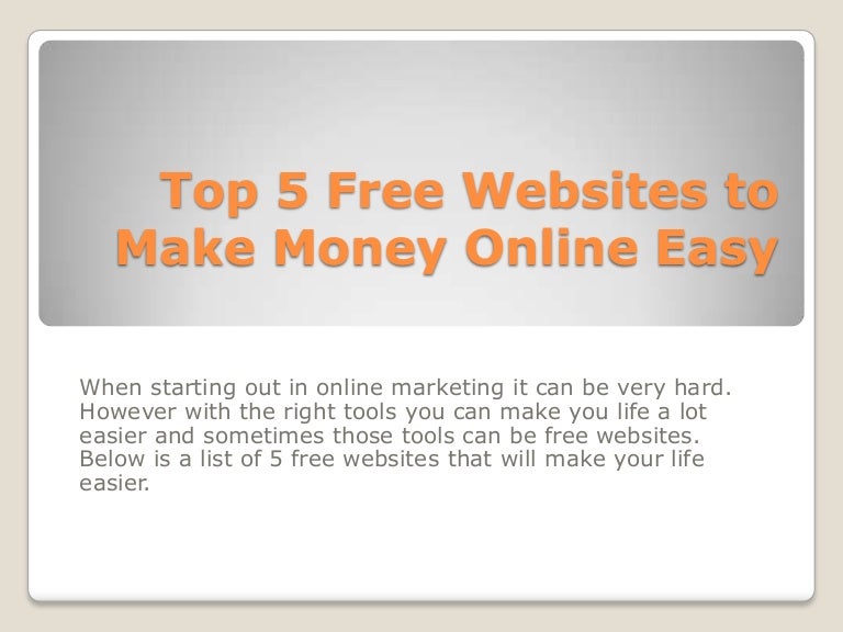 Top 5 Free Websites To Make Money Online