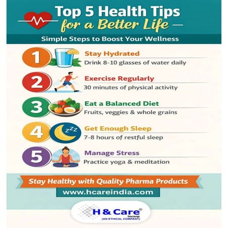 Top 5 Health Tips for a Healthy Life | healthy Future | PDF