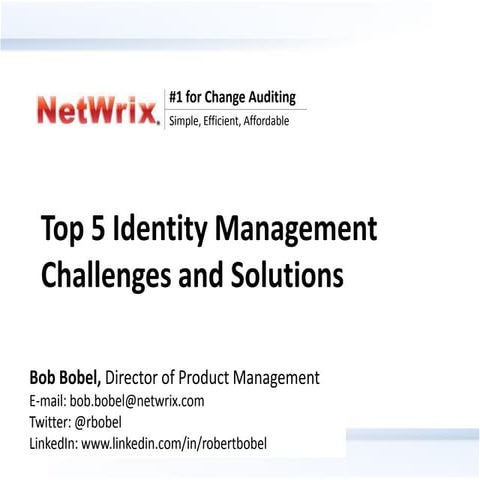 Top 5 identity management challenges and solutions