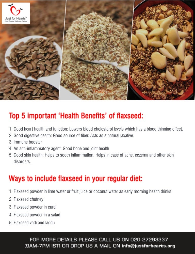 Top 5 important health benefits of flaxseed
