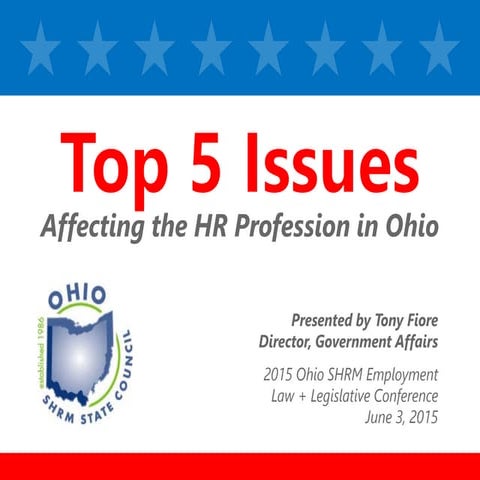 Top 5 Issues Affecting the HR Profession in Ohio