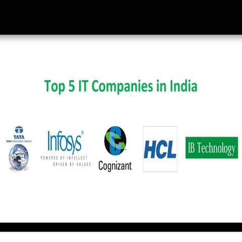 Top 5 it companies in india
