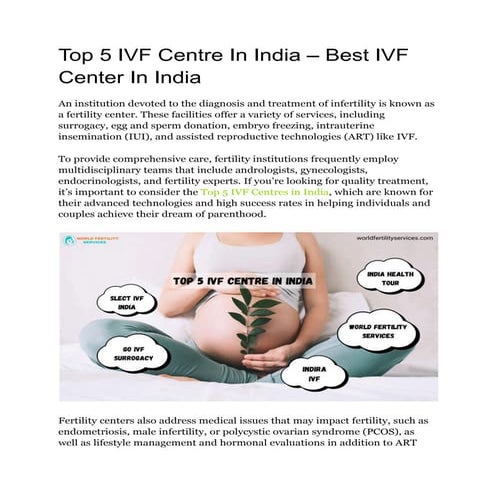 Top 5 IVF Centre In India – Best IVF Center In India | PDF