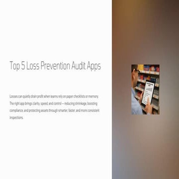 Top 5 Loss Prevention Audit Apps with eAuditor Audits and inspections | PDF
