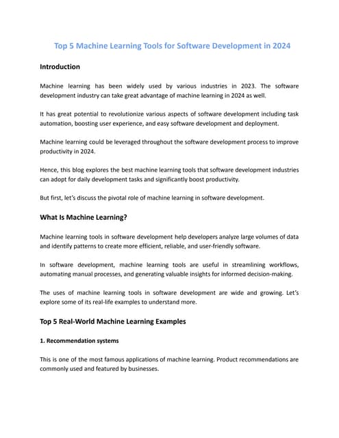 Top 5 Machine Learning Tools for Software Development in 2024.pdf