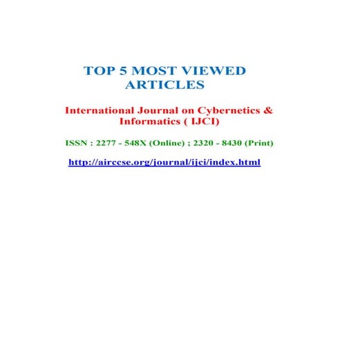 Top 5 most_viewed_articles ijci