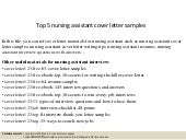 Nursing assistant cover letter