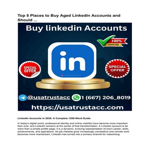 Top 5 Places to Buy Aged LinkedIn Accounts and Should ....pdf