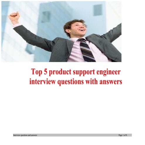 Top 5 product support engineer interview questions with answers