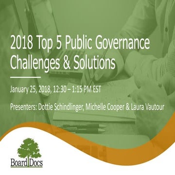Top 5 Public Governance Challenges of 2018