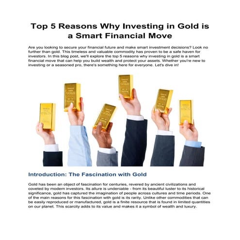 10 Reasons to Invest in Gold Bars and Gold Coins | PDF