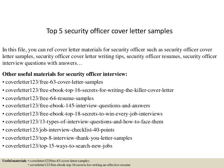 top5securityofficercoverlettersamples 150618081027 lva1 app6891 thumbnail 4 jpg cb 1434615083 security officer cover letter samples