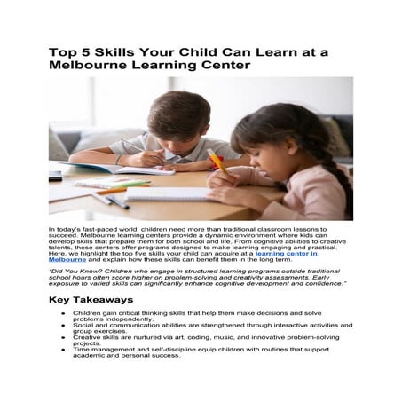 Top 5 Skills Your Child Can Learn at a Melbourne Learning Center.docx