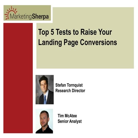 Top 5 Tests to Raise Your Landing Page Conversion Rates
