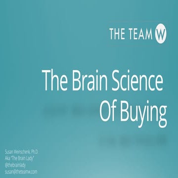 The Brain Science Of Buying