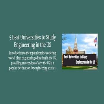 Top 5 Engineering Universities in the USA. | PPTX