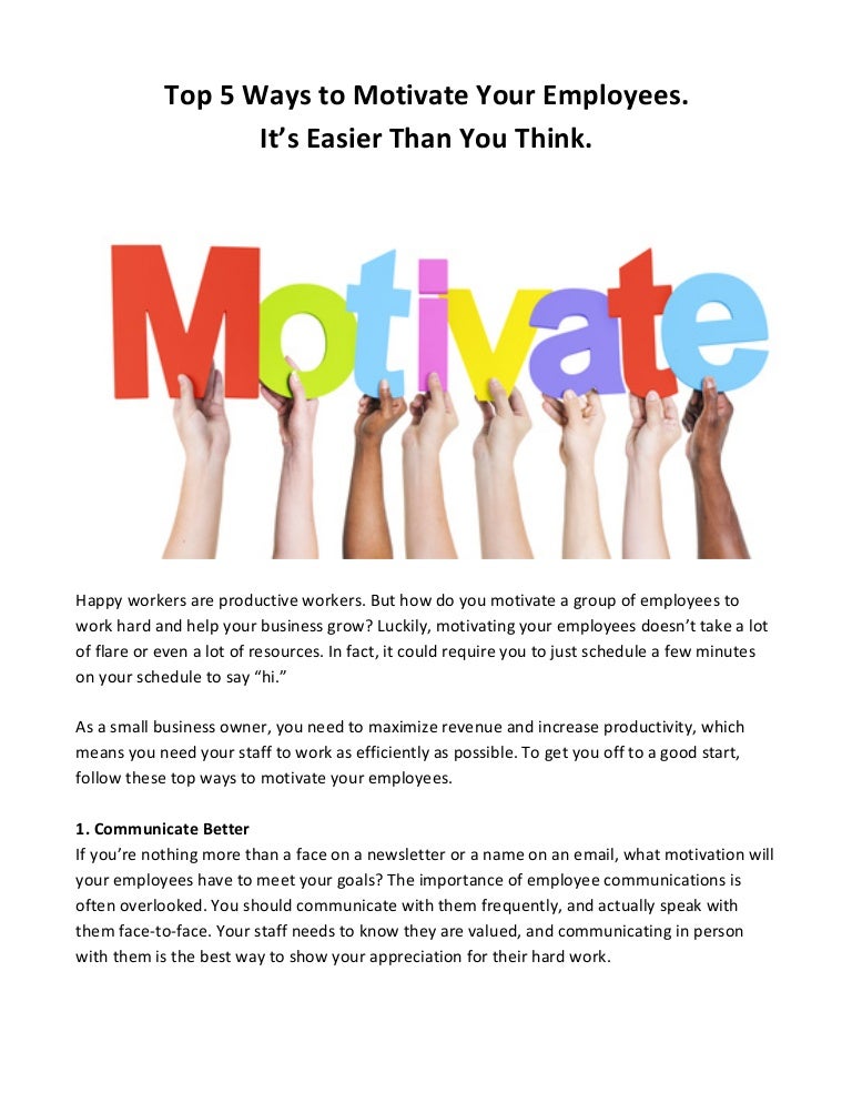 10 Things That Motivate Employees – GVIDQ