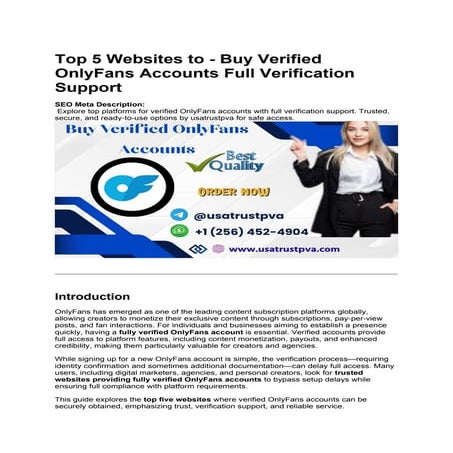 Top 5 Trusted Platforms for Buying Verified OnlyFans Accounts.pdf