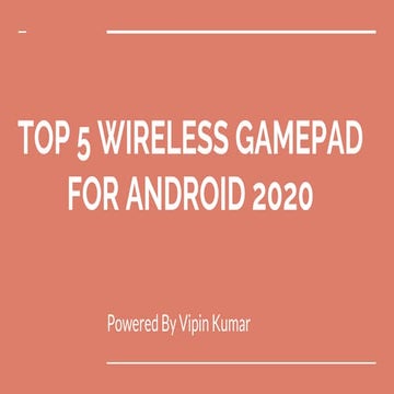 Top 5 wireless gamepad 2020