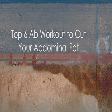 Top 6 ab workout to cut your abdominal