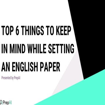 Top 6 Things to Keep in Mind While Setting an English Question Paper