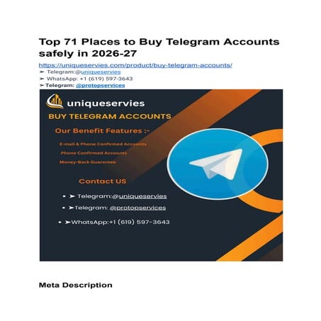 Top 71 Places to Buy Telegram Accounts safely in 2026-27.pdf