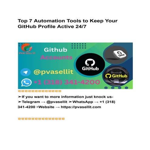 Top 7 Automation Tools to Keep Your GitHub Profile Active 24_7.pdf