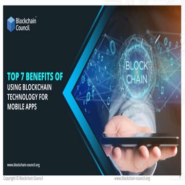 Top 7 Benefits Of Using Blockchain Technology For Mobile Apps