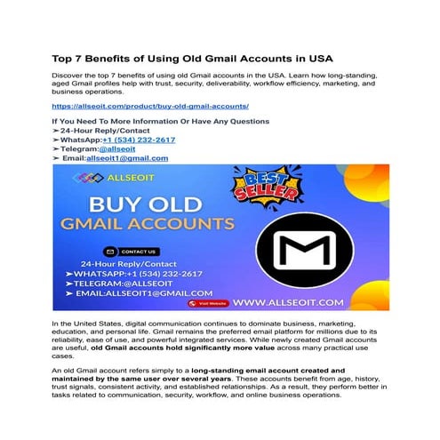 Top 7 Benefits of Using Old Gmail Accounts in USA.pdf
