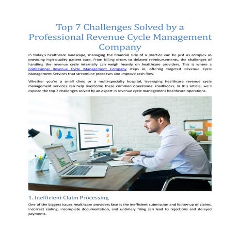 Top 7 Challenges Solved by a Professional Revenue Cycle Management Company.pdf
