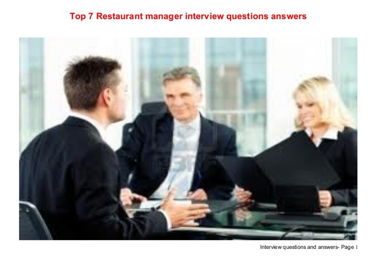 restaurant manager interview questions and answers