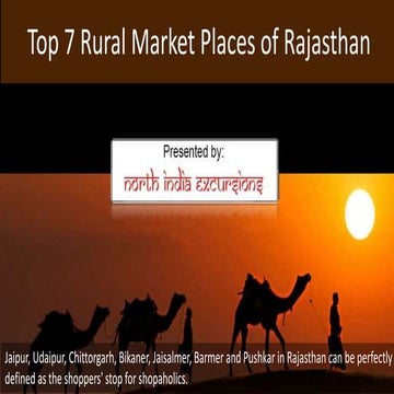 Top 7 Rural Market Places of Rajasthan