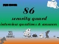 Security guard interview questions and answers pdf